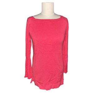 525 America Red Bell Sleeve Sweater